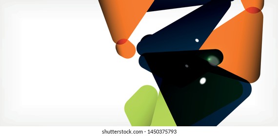 Fondo geométrico triangular de estilo moderno sobre fondo claro. Ilustración vectorial retro. Brillante y colorido. Moderna y de diseño. Ilustración empresarial de vectores. Plantilla geométrica.