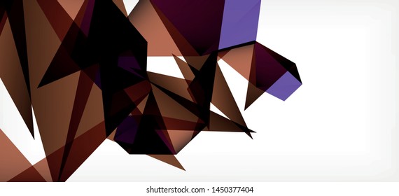 Fondo geométrico triangular de estilo moderno sobre fondo claro. Ilustración vectorial retro. Brillante y colorido. Moderna y de diseño. Ilustración empresarial de vectores. Plantilla geométrica.