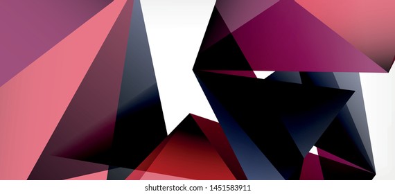 Fondo geométrico triangular de estilo moderno sobre fondo claro. Ilustración vectorial retro. Brillante y colorido. Moderna y de diseño. Ilustración empresarial de vectores. Plantilla geométrica.