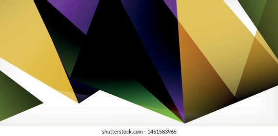 Triangle geometric background in trendy style on light background. Retro vector illustration. Colorful bright. Trendy modern style. Vector business illustration. Geometric template.