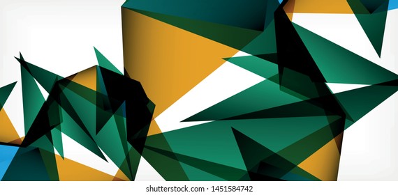 Fondo geométrico triangular de estilo moderno sobre fondo claro. Ilustración vectorial retro. Brillante y colorido. Moderna y de diseño. Ilustración empresarial de vectores. Plantilla geométrica.