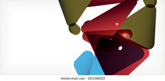 Triangle geometric background in trendy style on light background. Retro vector illustration. Colorful bright. Trendy modern style. Vector business illustration. Geometric template.