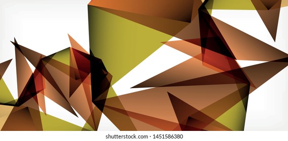 Triangle geometric background in trendy style on light background. Retro vector illustration. Colorful bright. Trendy modern style. Vector business illustration. Geometric template.