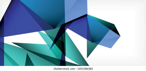 Triangle geometric background in trendy style on light background. Retro vector illustration. Colorful bright. Trendy modern style. Vector business illustration. Geometric template.