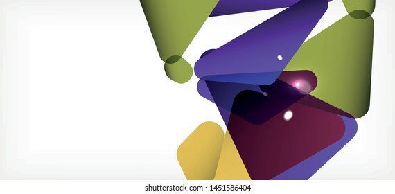 Triangle geometric background in trendy style on light background. Retro vector illustration. Colorful bright. Trendy modern style. Vector business illustration. Geometric template.