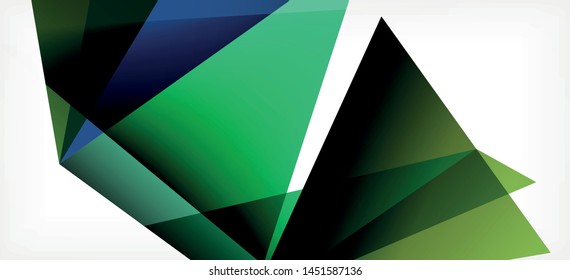 Triangle geometric background in trendy style on light background. Retro vector illustration. Colorful bright. Trendy modern style. Vector business illustration. Geometric template.