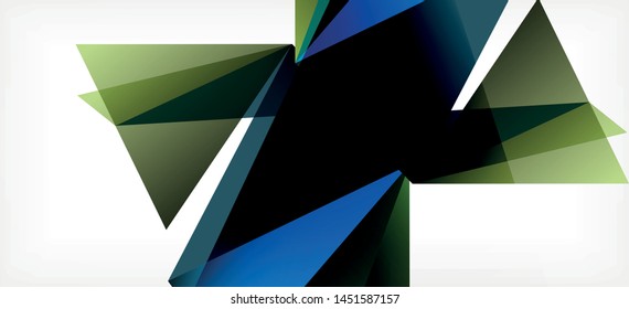 Dreieckiger geometrischer Hintergrund im trendigen Stil auf hellem Hintergrund. Retro, Vektorgrafik. Farbenfroh. Moderner Stil. Vektorgrafik für Geschäftsaktivitäten. Geometrische Vorlage.
