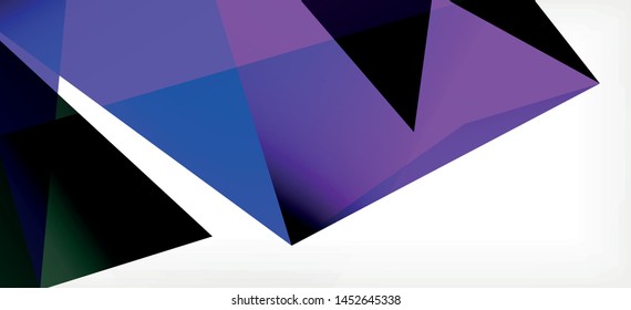 Dreieckiger geometrischer Hintergrund im trendigen Stil auf hellem Hintergrund. Retro, Vektorgrafik. Farbenfroh. Moderner Stil. Vektorgrafik für Geschäftsaktivitäten. Geometrische Vorlage.