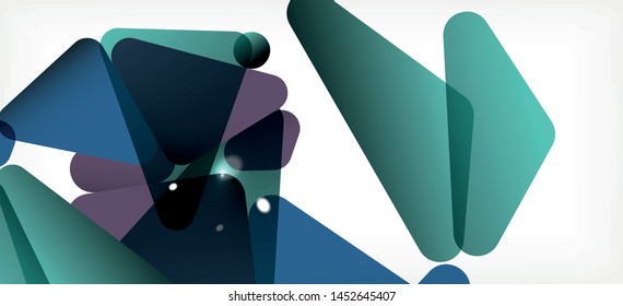 Dreieckiger geometrischer Hintergrund im trendigen Stil auf hellem Hintergrund. Retro, Vektorgrafik. Farbenfroh. Moderner Stil. Vektorgrafik für Geschäftsaktivitäten. Geometrische Vorlage.