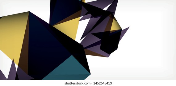 Triangle geometric background in trendy style on light background. Retro vector illustration. Colorful bright. Trendy modern style. Vector business illustration. Geometric template.