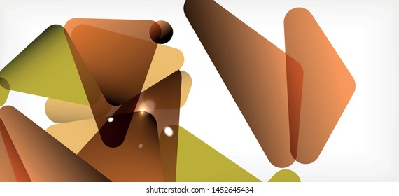 Triangle geometric background in trendy style on light background. Retro vector illustration. Colorful bright. Trendy modern style. Vector business illustration. Geometric template.