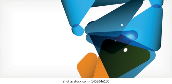 Triangle geometric background in trendy style on light background. Retro vector illustration. Colorful bright. Trendy modern style. Vector business illustration. Geometric template.