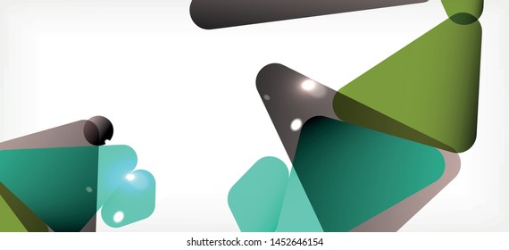 Triangle geometric background in trendy style on light background. Retro vector illustration. Colorful bright. Trendy modern style. Vector business illustration. Geometric template.