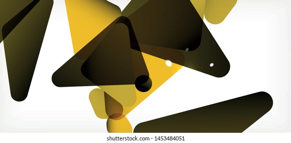 Dreieckiger geometrischer Hintergrund im trendigen Stil auf hellem Hintergrund. Retro, Vektorgrafik. Farbenfroh. Moderner Stil. Vektorgrafik für Geschäftsaktivitäten. Geometrische Vorlage.