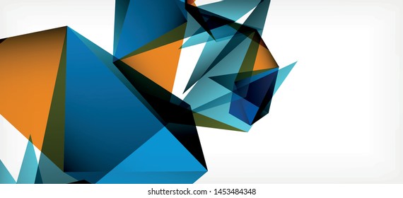 Triangle geometric background in trendy style on light background. Retro vector illustration. Colorful bright. Trendy modern style. Vector business illustration. Geometric template.