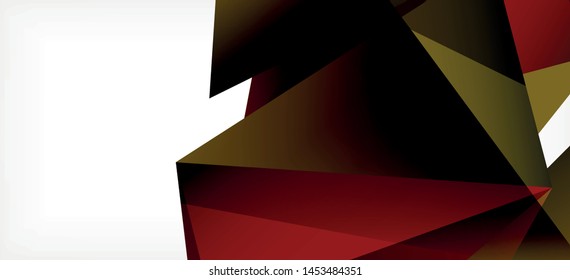 Triangle geometric background in trendy style on light background. Retro vector illustration. Colorful bright. Trendy modern style. Vector business illustration. Geometric template.