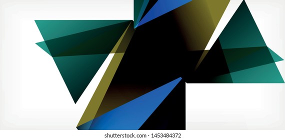 Triangle geometric background in trendy style on light background. Retro vector illustration. Colorful bright. Trendy modern style. Vector business illustration. Geometric template.