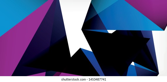 Fondo geométrico triangular de estilo moderno sobre fondo claro. Ilustración vectorial retro. Brillante y colorido. Moderna y de diseño. Ilustración empresarial de vectores. Plantilla geométrica.