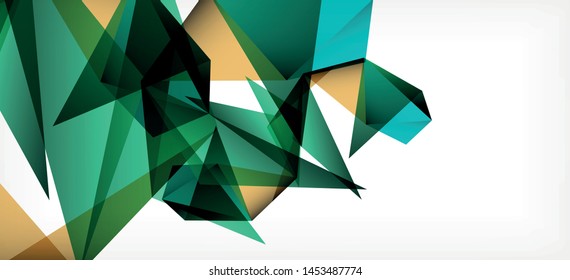 Triangle geometric background in trendy style on light background. Retro vector illustration. Colorful bright. Trendy modern style. Vector business illustration. Geometric template.