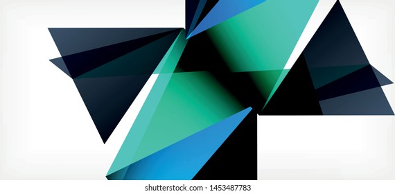Triangle geometric background in trendy style on light background. Retro vector illustration. Colorful bright. Trendy modern style. Vector business illustration. Geometric template.