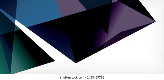Triangle geometric background in trendy style on light background. Retro vector illustration. Colorful bright. Trendy modern style. Vector business illustration. Geometric template.