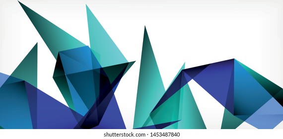 Triangle geometric background in trendy style on light background. Retro vector illustration. Colorful bright. Trendy modern style. Vector business illustration. Geometric template.