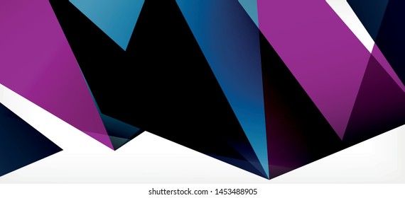 Triangle geometric background in trendy style on light background. Retro vector illustration. Colorful bright. Trendy modern style. Vector business illustration. Geometric template.