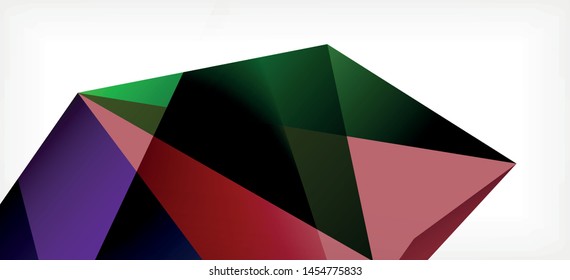 Triangle geometric background in trendy style on light background. Retro vector illustration. Colorful bright. Trendy modern style. Vector business illustration. Geometric template.