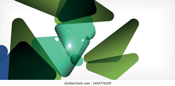 Triangle geometric background in trendy style on light background. Retro vector illustration. Colorful bright. Trendy modern style. Vector business illustration. Geometric template.