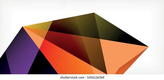 Fondo geométrico triangular de estilo moderno sobre fondo claro. Ilustración vectorial retro. Brillante y colorido. Moderna y de diseño. Ilustración empresarial de vectores. Plantilla geométrica.