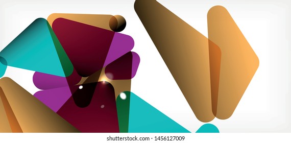 Fondo geométrico triangular de estilo moderno sobre fondo claro. Ilustración vectorial retro. Brillante y colorido. Moderna y de diseño. Ilustración empresarial de vectores. Plantilla geométrica.