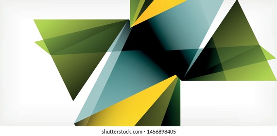 Dreieckiger geometrischer Hintergrund im trendigen Stil auf hellem Hintergrund. Retro, Vektorgrafik. Farbenfroh. Moderner Stil. Vektorgrafik für Geschäftsaktivitäten. Geometrische Vorlage.