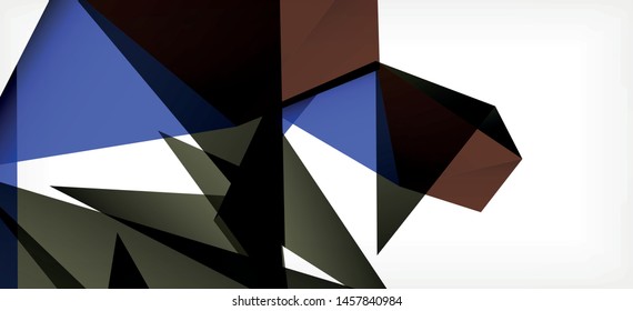 Triangle geometric background in trendy style on light background. Retro vector illustration. Colorful bright. Trendy modern style. Vector business illustration. Geometric template.