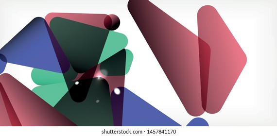 Triangle geometric background in trendy style on light background. Retro vector illustration. Colorful bright. Trendy modern style. Vector business illustration. Geometric template.