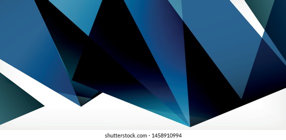 Fundo geométrico triângulo em estilo moderno no fundo claro. Ilustração de vetor retrô. Colorido brilhante. Estilo moderno na moda. Ilustração de negócios de vetor. Modelo geométrico.