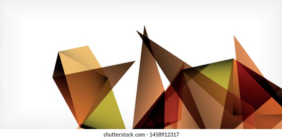 Triangle geometric background in trendy style on light background. Retro vector illustration. Colorful bright. Trendy modern style. Vector business illustration. Geometric template.