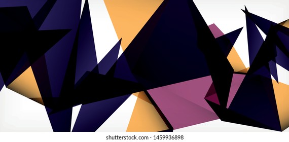 Triangle geometric background in trendy style on light background. Retro vector illustration. Colorful bright. Trendy modern style. Vector business illustration. Geometric template.