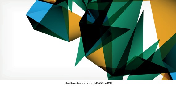 Fondo geométrico triangular de estilo moderno sobre fondo claro. Ilustración vectorial retro. Brillante y colorido. Moderna y de diseño. Ilustración empresarial de vectores. Plantilla geométrica.