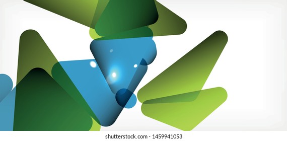 Fondo geométrico triangular de estilo moderno sobre fondo claro. Ilustración vectorial retro. Brillante y colorido. Moderna y de diseño. Ilustración empresarial de vectores. Plantilla geométrica.