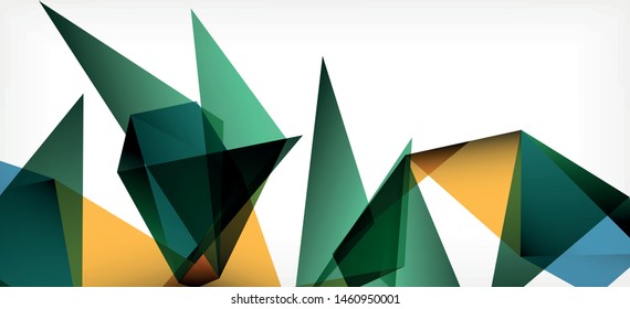 Triangle geometric background in trendy style on light background. Retro vector illustration. Colorful bright. Trendy modern style. Vector business illustration. Geometric template.