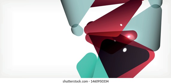 Triangle geometric background in trendy style on light background. Retro vector illustration. Colorful bright. Trendy modern style. Vector business illustration. Geometric template.