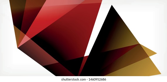 Triangle geometric background in trendy style on light background. Retro vector illustration. Colorful bright. Trendy modern style. Vector business illustration. Geometric template.