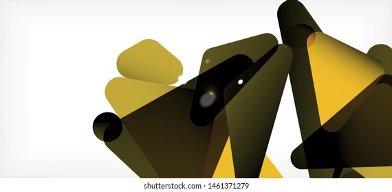 Dreieckiger geometrischer Hintergrund im trendigen Stil auf hellem Hintergrund. Retro, Vektorgrafik. Farbenfroh. Moderner Stil. Vektorgrafik für Geschäftsaktivitäten. Geometrische Vorlage.