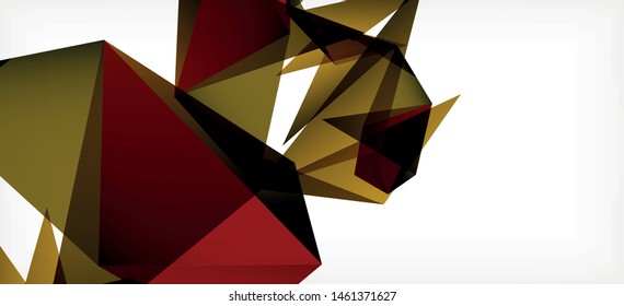 Triangle geometric background in trendy style on light background. Retro vector illustration. Colorful bright. Trendy modern style. Vector business illustration. Geometric template.
