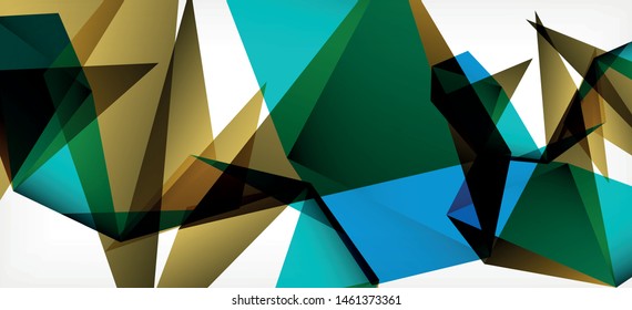 Fondo geométrico triangular de estilo moderno sobre fondo claro. Ilustración vectorial retro. Brillante y colorido. Moderna y de diseño. Ilustración empresarial de vectores. Plantilla geométrica.