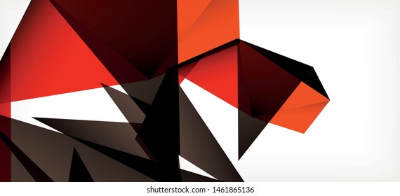 Fondo geométrico triangular de estilo moderno sobre fondo claro. Ilustración vectorial retro. Brillante y colorido. Moderna y de diseño. Ilustración empresarial de vectores. Plantilla geométrica.