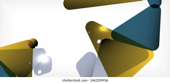 Triangle geometric background in trendy style on light background. Retro vector illustration. Colorful bright. Trendy modern style. Vector business illustration. Geometric template.