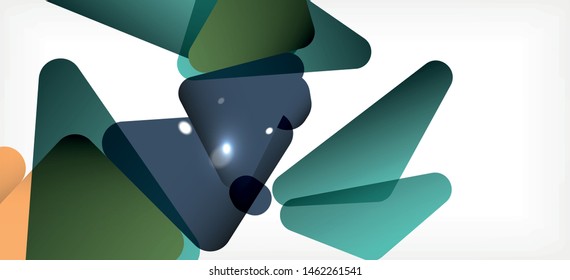 Triangle geometric background in trendy style on light background. Retro vector illustration. Colorful bright. Trendy modern style. Vector business illustration. Geometric template.