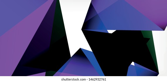 Triangle geometric background in trendy style on light background. Retro vector illustration. Colorful bright. Trendy modern style. Vector business illustration. Geometric template.