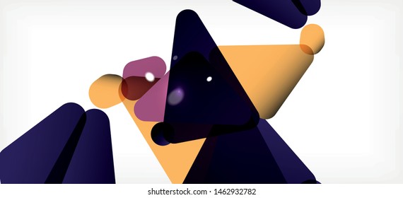 Fondo geométrico triangular de estilo moderno sobre fondo claro. Ilustración vectorial retro. Brillante y colorido. Moderna y de diseño. Ilustración empresarial de vectores. Plantilla geométrica.